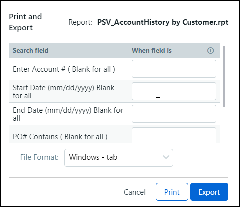 Exporting Data from a Custom Report