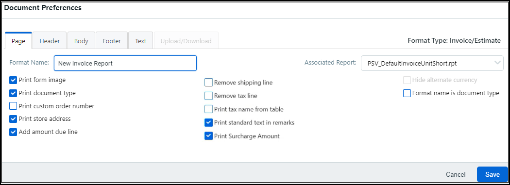 Document Preferences