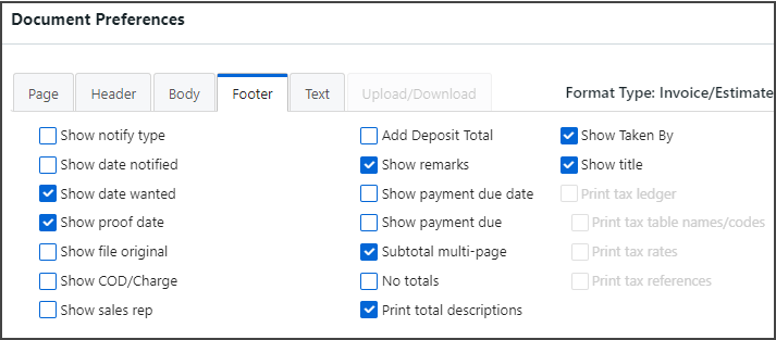 Document Preferences